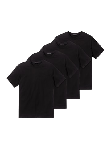 Schiesser Unterhemd / Shirt Kurzarm American in Schwarz