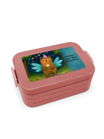 Mr. & Mrs. Panda Lunchbox Bär Zahnfee Design mit Spruch in Rot Pastell