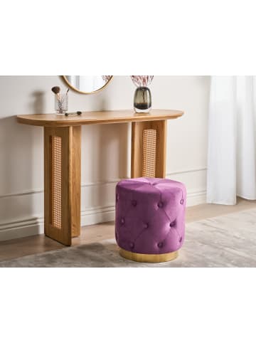 Beliani Pouf CARROLLTON in Violett/Gold - (W) 40 x (H) 41 x (L) 40 cm