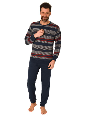 NORMANN langarm Schlafanzug Pyjama Bündchen Kuschel interlock - 75548 in rot