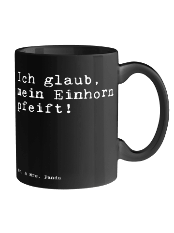 Mr. & Mrs. Panda Tasse Ich glaub, mein Einhorn... mit Spruch in Schwarz