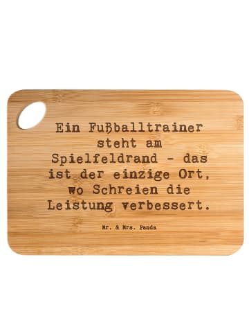 Mr. & Mrs. Panda Frühstücksbrettchen Spruch Fußballtrainer Energ... in Braun