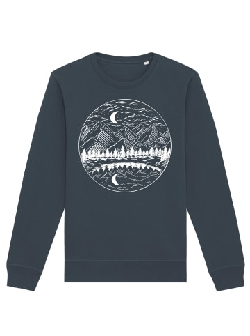 wat? Apparel Sweatshirt Mountains by night in India Ink Grey