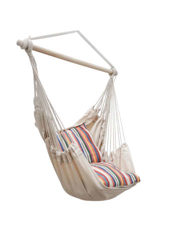 AMANKA Hängestuhl Bali + 2 Kissen in beige