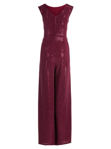 Vera Mont Jumpsuit im Glitzer-Look in Rot/Grau