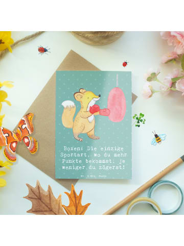 Mr. & Mrs. Panda Grußkarte Boxen Schnell Entscheiden mit Spruch in Meeresbrise