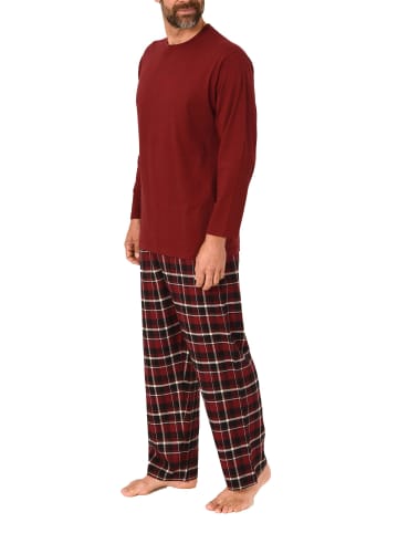NORMANN Schlafanzug lang Pyjama FlanellHose Karo - 88213 in rot2