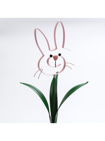 MARELIDA Hase BUNNY Osterhase Beetstecker Gartendeko H: 61,5cm in rosa