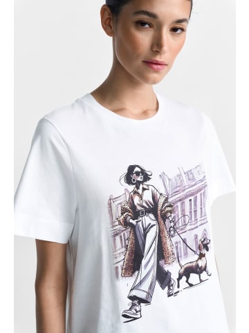 Rich & Royal T-Shirt in weiß braun