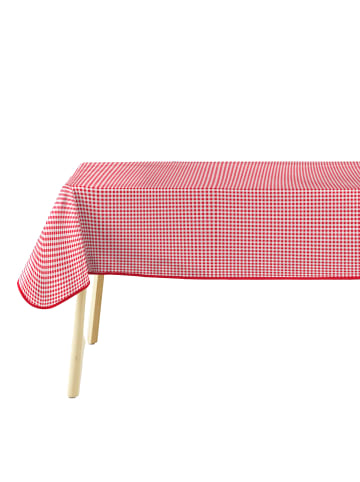 Douceur d’Intérieur Rechteckige Tischdecke im roten Mini-Vichy-Karomuster in Rot, 140 x 0,1 x 240 cm