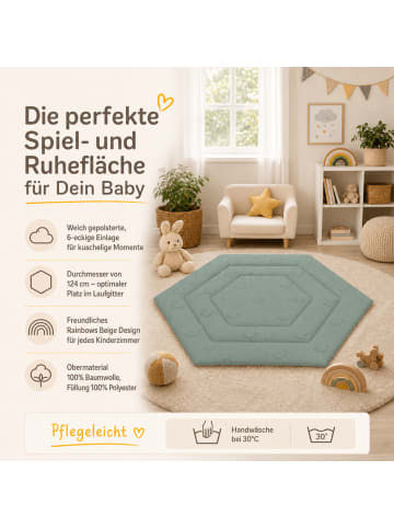 fillikid Laufstalleinlage 6-eckig Exclusiv in Wal Grün