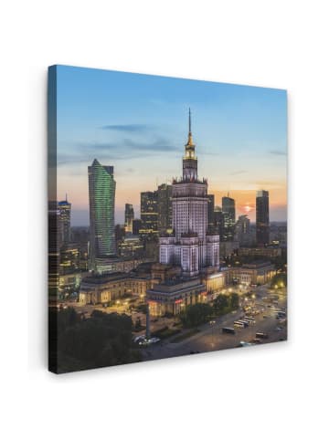 MuchoWow Leinwand bilder Erleuchtete Stadt (BxH)