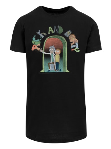 F4NT4STIC Long Cut T-Shirt Rick and Morty Doors' in schwarz