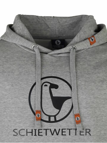 SCHIETWETTER Kapuzenpullover "Schietwetter" in grey-black