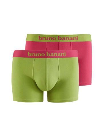 Bruno Banani Boxershort 2er Pack in Pink/Grün