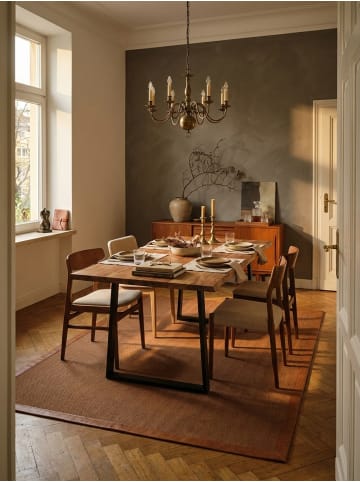 KADIMA DESIGN Esstisch Akazie Industrial-Design, Baumkante, Handarbeit