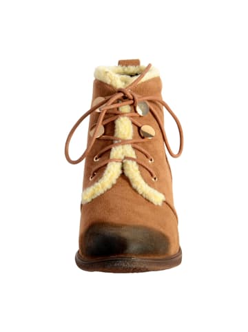 Divine Factory Schnürstiefelette in Tan Braun