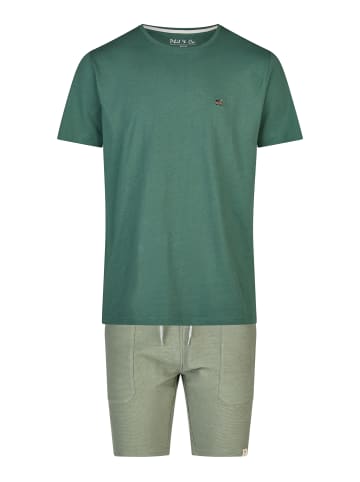 Phil & Co. Berlin  Pyjama Shorty in dunkelgrün-grün