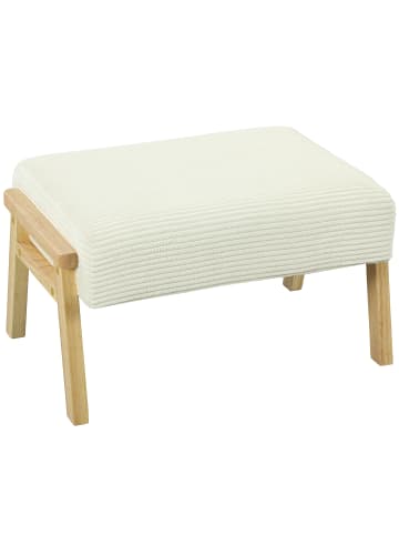 HOMCOM Sitzhocker-70L x 46B x 40H cm-Cremeweiß