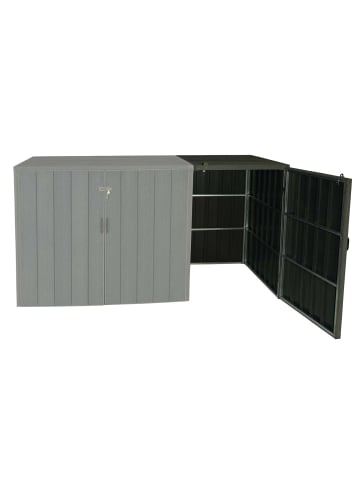 MCW 1er-/2er-WPC-Mülltonnenverkleidung Erweiterung J28, Grau