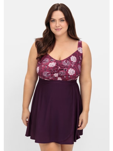 sheego by Joe Browns Tankini-Oberteil in beere-gemustert