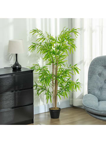 Outsunny Künstlicher Bambus-Ø17 x 150H cm-Grün