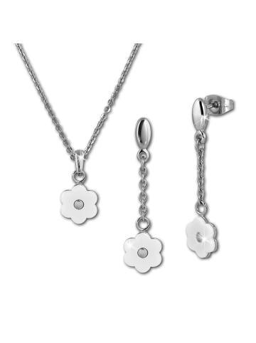 Amello Schmuckset Silber Edelstahl (Stainless Steel)