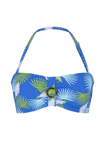 Linga Dore Bikini top Bandeau in Palm leaf print