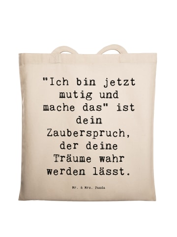Mr. & Mrs. Panda Schultasche Spruch Mutig zu sich selbst stehen ... in Creme