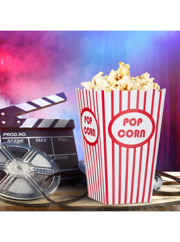 relaxdays 48er Set: Popcorntüten in Rot/Weiß