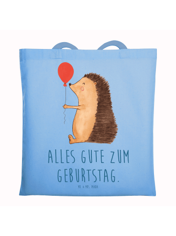 Mr. & Mrs. Panda Tasche Igel Luftballon mit Spruch in Sky Blue