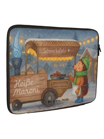 Mr. & Mrs. Panda Laptoptasche Igel Maronen Design ohne Spruch in Weiß