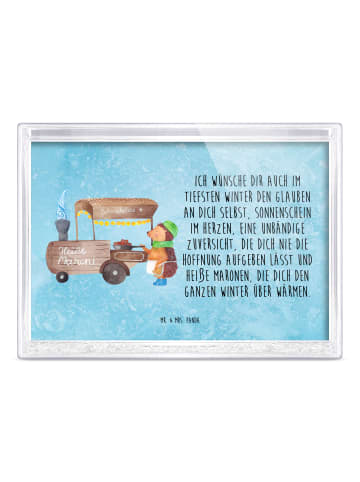 Mr. & Mrs. Panda Bilderrahmen Igel Maronen mit Spruch in Eisblau