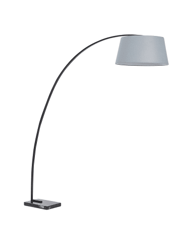 Beliani Stehleuchte BENUE in Grau/Schwarz/Weiß - (W) 160 x (H) 188 x (L) 50 cm