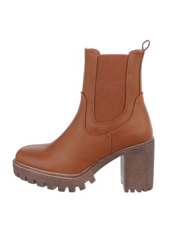 Ital-Design Stiefelette in Camel