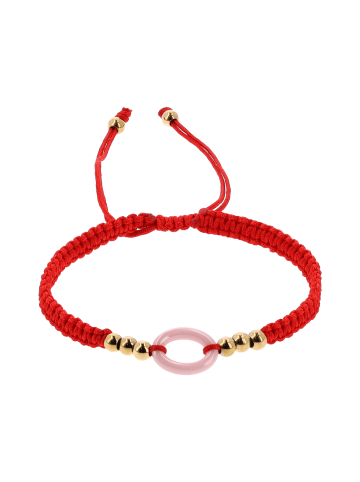 grassland Women Hoop Earrings in Gold Red Pink