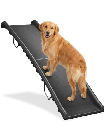 tectake Einstiegsrampe für Hunde, 155 x 40 x 14 cm, klappbar und rutschfest