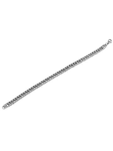 Adeliás Unisex Armband – Panzerarmband aus Edelstahl 21 cm in silber