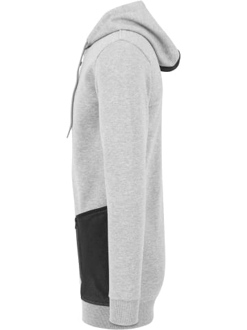 Urban Classics Urban Classics Zip-Kapuzenpullover in gry/blk