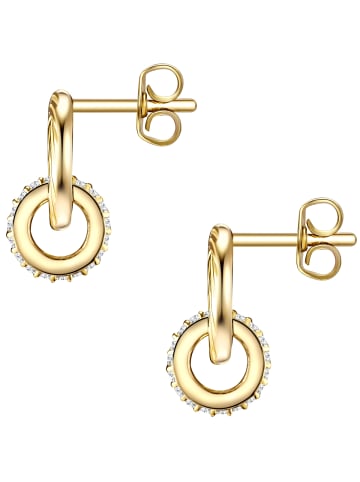 Lulu & Jane Ohrringe aus Messing Zirkonia in gelbgold