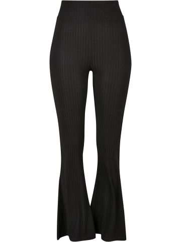 Urban Classics Urban Classics Damen Ladies High Waist Rib Flared Leggings in black