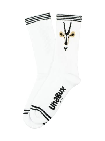 Unabux Sportsocken Touchdown in weiß/TWO HORNS
