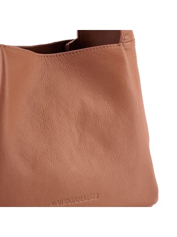 Les Visionnaires Coralie Schultertasche Leder 24 cm Chestnut