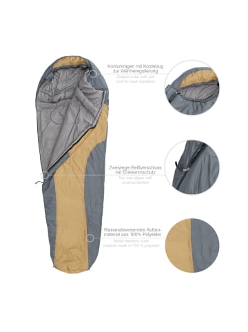 Where Tomorrow Mumienschlafsack 230x80cm curry gelb