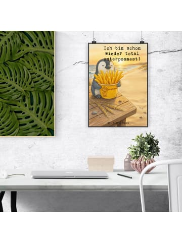 Mr. & Mrs. Panda Print Pinguin Pommes Eimer Design mit Spruch in Weiß