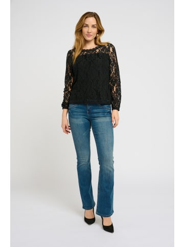 Cream Kurzarm-Bluse CRKit Regular fit in Pitch Black