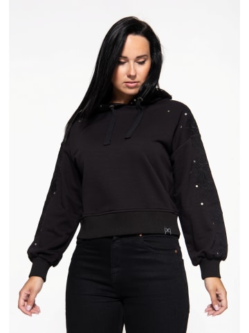 Queen Kerosin Queen Kerosin Hoodie Rose Face in schwarz