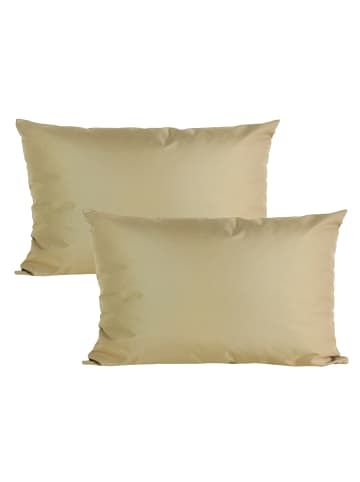 JACK 2er Set Outdoor Kissenhülle 30x50cm Uni in Taupe