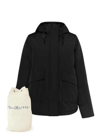 DreiMaster Klassik Anorak + Shopping Bag - Set in Schwarz