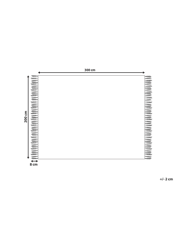 Beliani Kelim BERDIK in Bunt/Beige/Schwarz - (W) 200 x (L) 300 cm